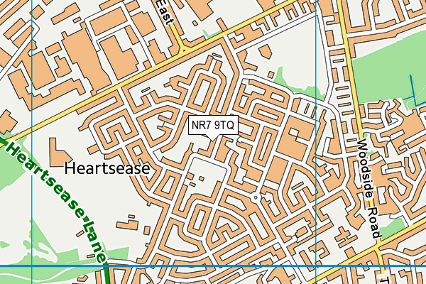 NR7 9TQ map - OS VectorMap District (Ordnance Survey)