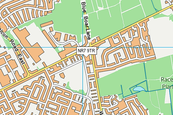 NR7 9TR map - OS VectorMap District (Ordnance Survey)