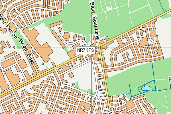 NR7 9TS map - OS VectorMap District (Ordnance Survey)