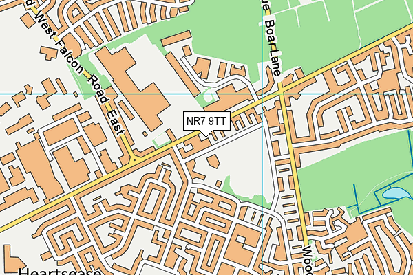 Heartsease Towers (Closed) map (NR7 9TT) - OS VectorMap District (Ordnance Survey)