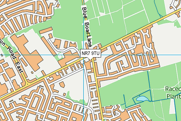 NR7 9TU map - OS VectorMap District (Ordnance Survey)