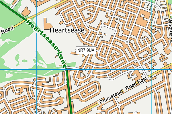 NR7 9UA map - OS VectorMap District (Ordnance Survey)