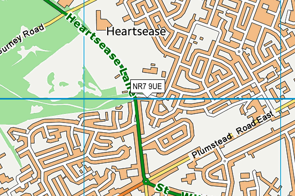 NR7 9UE map - OS VectorMap District (Ordnance Survey)