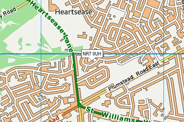 NR7 9UH map - OS VectorMap District (Ordnance Survey)