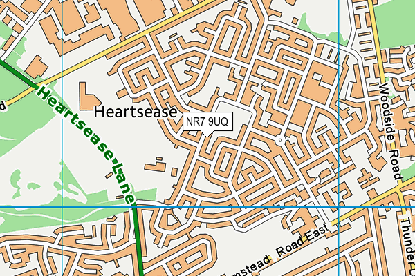 NR7 9UQ map - OS VectorMap District (Ordnance Survey)