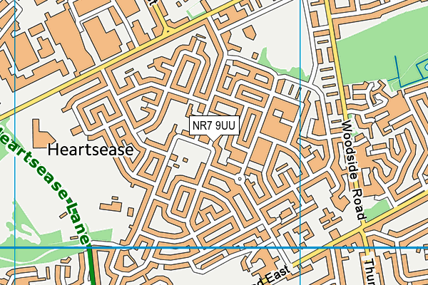 NR7 9UU map - OS VectorMap District (Ordnance Survey)