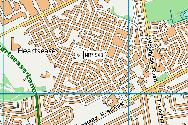 NR7 9XB map - OS VectorMap District (Ordnance Survey)