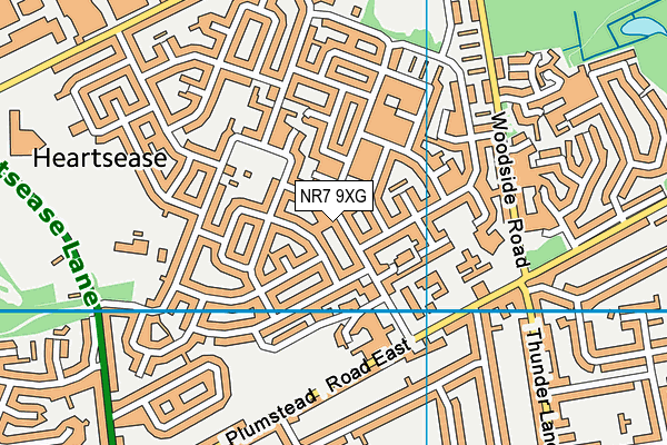 NR7 9XG map - OS VectorMap District (Ordnance Survey)