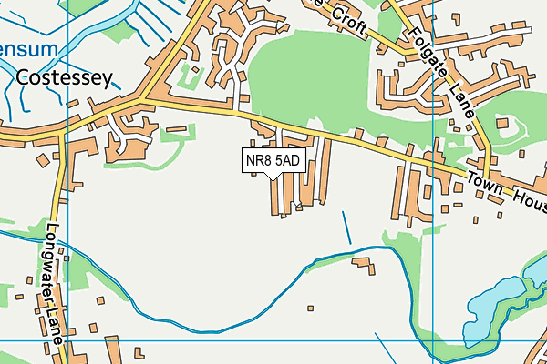 NR8 5AD map - OS VectorMap District (Ordnance Survey)