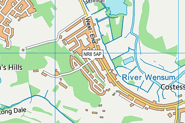 NR8 5AP map - OS VectorMap District (Ordnance Survey)