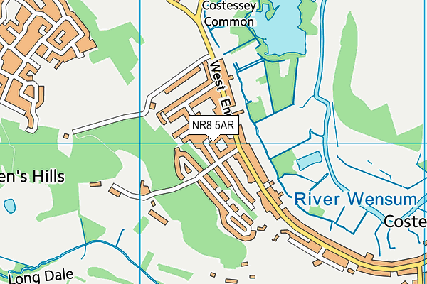 NR8 5AR map - OS VectorMap District (Ordnance Survey)