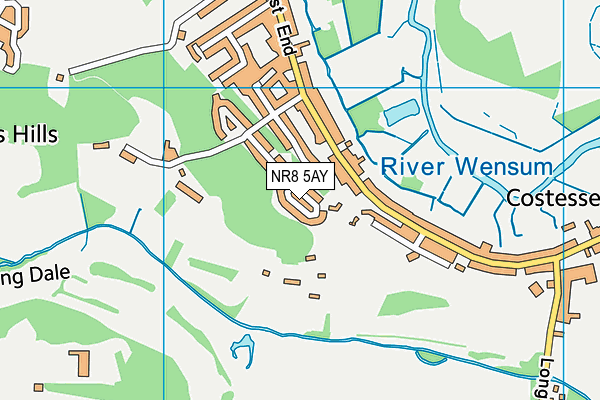 NR8 5AY map - OS VectorMap District (Ordnance Survey)