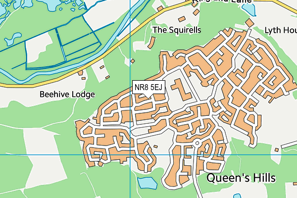 NR8 5EJ map - OS VectorMap District (Ordnance Survey)