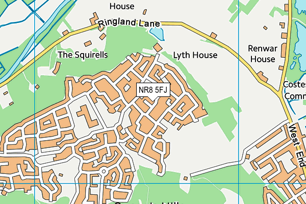 NR8 5FJ map - OS VectorMap District (Ordnance Survey)