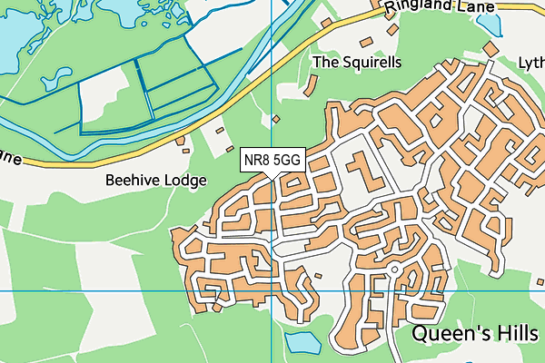 NR8 5GG map - OS VectorMap District (Ordnance Survey)