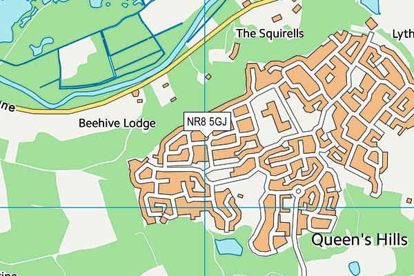 NR8 5GJ map - OS VectorMap District (Ordnance Survey)