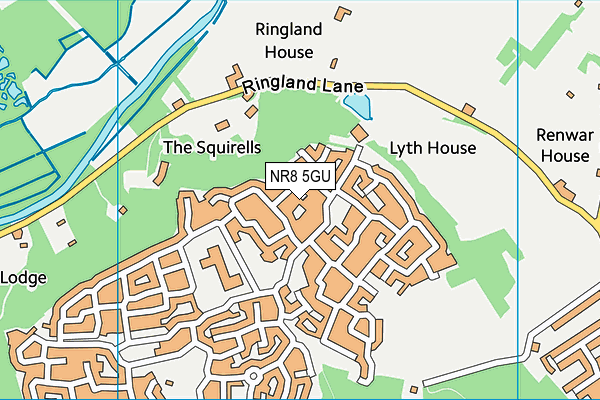 NR8 5GU map - OS VectorMap District (Ordnance Survey)