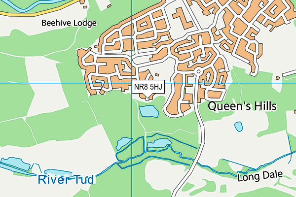 NR8 5HJ map - OS VectorMap District (Ordnance Survey)