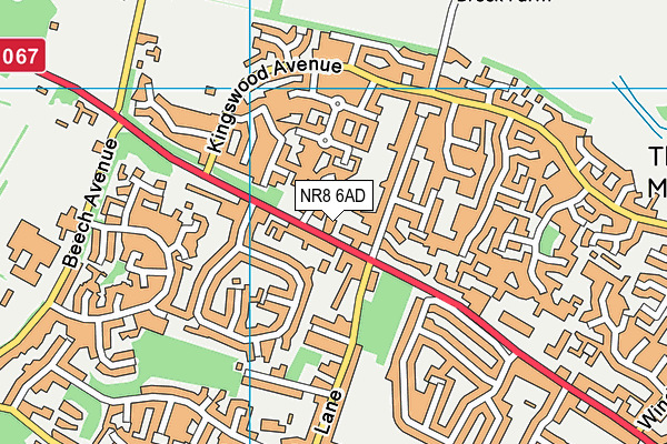 NR8 6AD map - OS VectorMap District (Ordnance Survey)