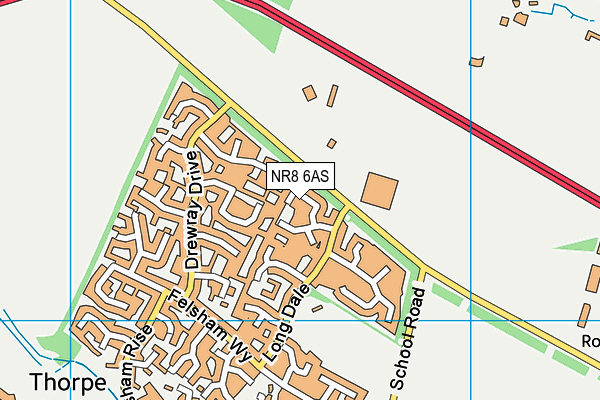 NR8 6AS map - OS VectorMap District (Ordnance Survey)