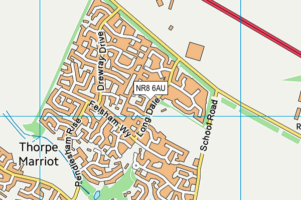 NR8 6AU map - OS VectorMap District (Ordnance Survey)