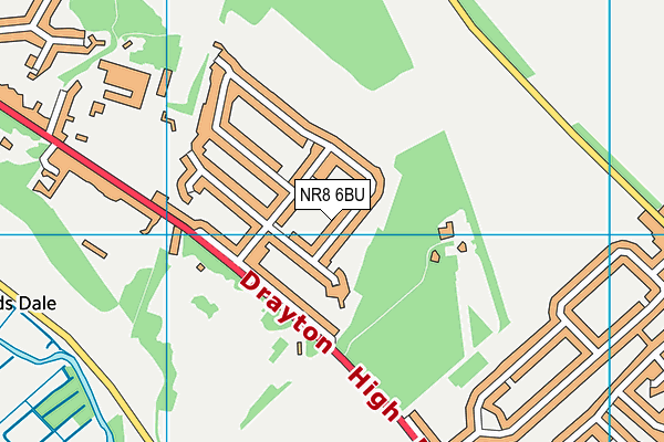 NR8 6BU map - OS VectorMap District (Ordnance Survey)