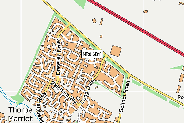 NR8 6BY map - OS VectorMap District (Ordnance Survey)