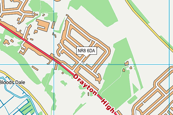 NR8 6DA map - OS VectorMap District (Ordnance Survey)