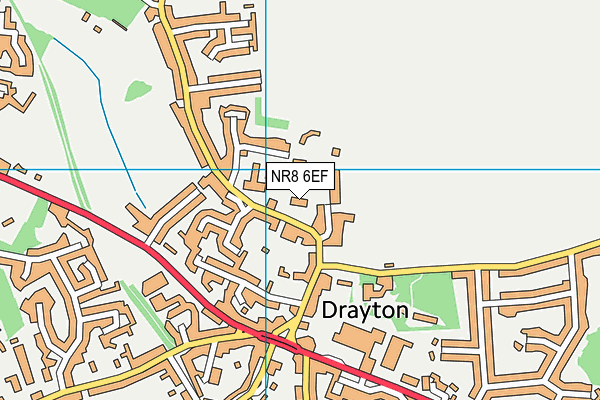Drayton CofE Junior School map (NR8 6EF) - OS VectorMap District (Ordnance Survey)