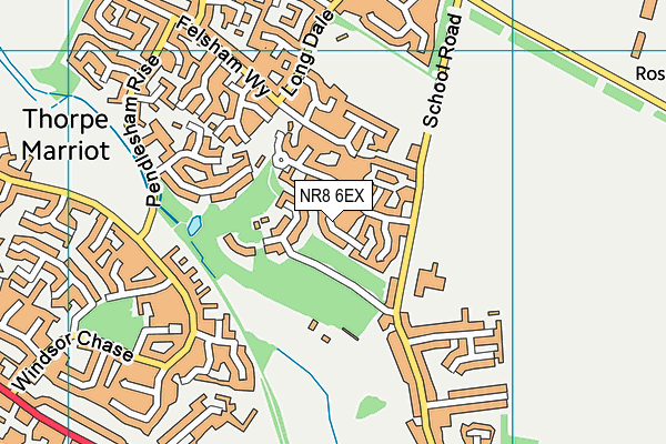 NR8 6EX map - OS VectorMap District (Ordnance Survey)