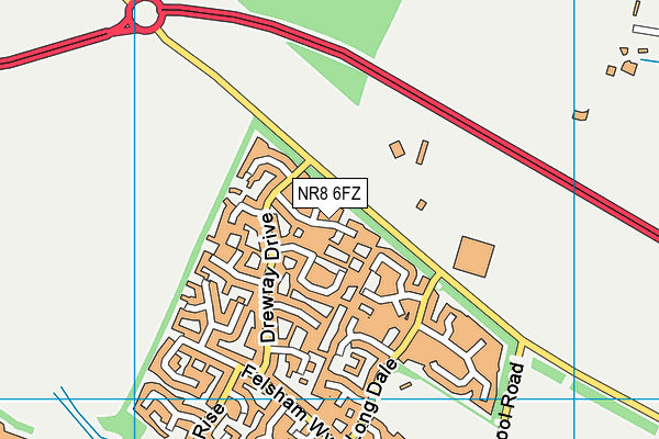 NR8 6FZ map - OS VectorMap District (Ordnance Survey)