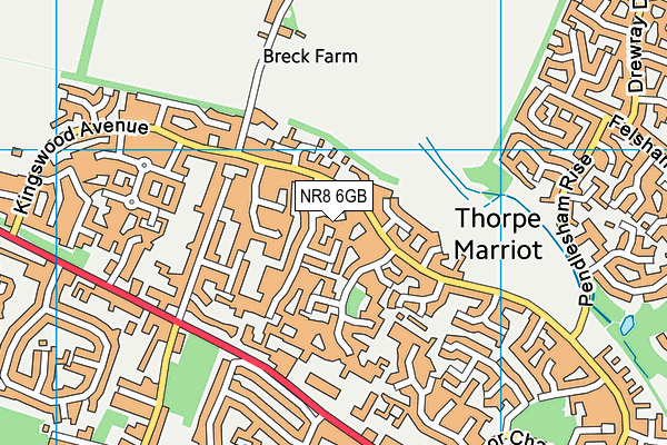 NR8 6GB map - OS VectorMap District (Ordnance Survey)