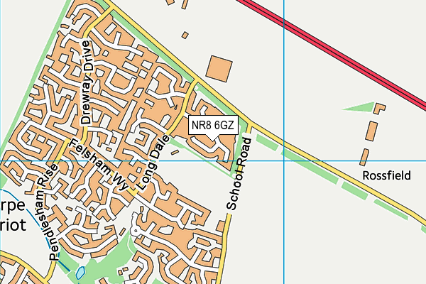 NR8 6GZ map - OS VectorMap District (Ordnance Survey)