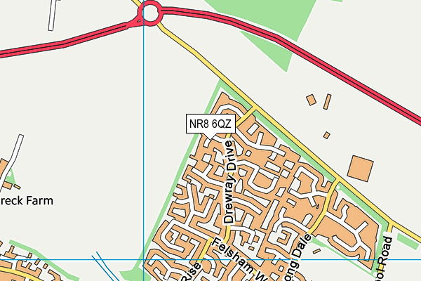 NR8 6QZ map - OS VectorMap District (Ordnance Survey)