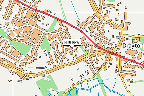 NR8 6RW map - OS VectorMap District (Ordnance Survey)
