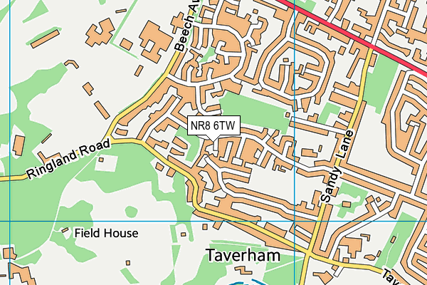 NR8 6TW map - OS VectorMap District (Ordnance Survey)