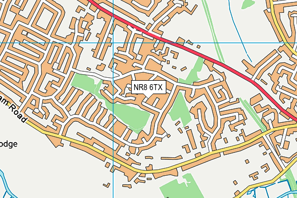 NR8 6TX map - OS VectorMap District (Ordnance Survey)