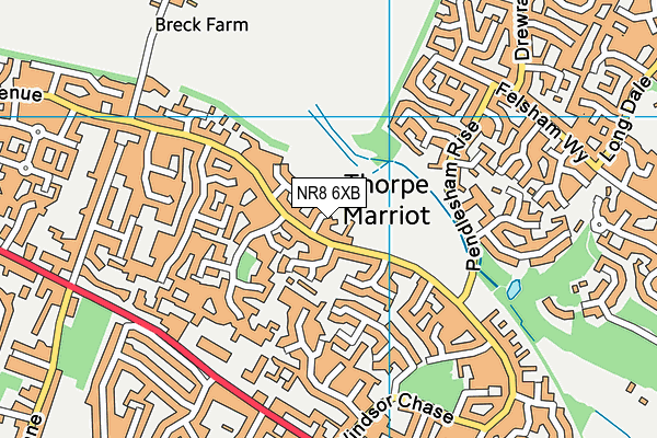 NR8 6XB map - OS VectorMap District (Ordnance Survey)