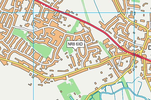 NR8 6XD map - OS VectorMap District (Ordnance Survey)
