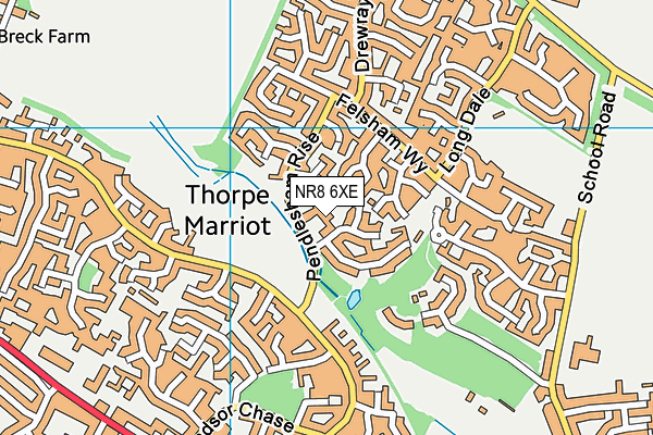 NR8 6XE map - OS VectorMap District (Ordnance Survey)