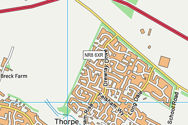 NR8 6XR map - OS VectorMap District (Ordnance Survey)