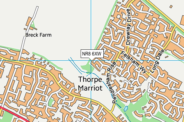 NR8 6XW map - OS VectorMap District (Ordnance Survey)