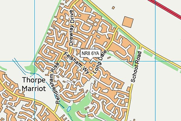 NR8 6YA map - OS VectorMap District (Ordnance Survey)