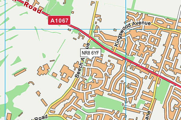NR8 6YF map - OS VectorMap District (Ordnance Survey)