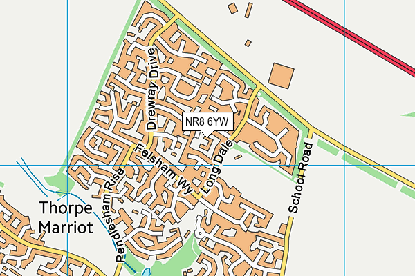 NR8 6YW map - OS VectorMap District (Ordnance Survey)