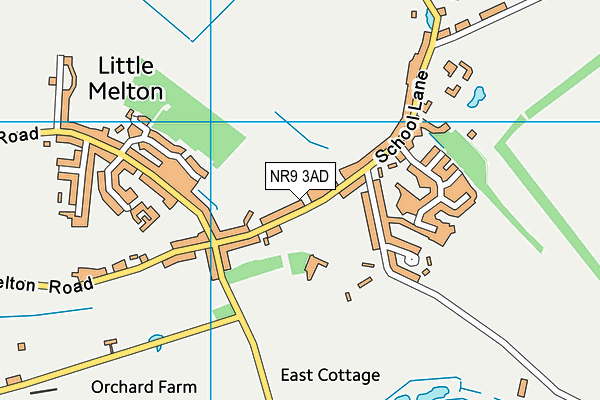 Little Melton Primary School map (NR9 3AD) - OS VectorMap District (Ordnance Survey)