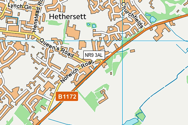 NR9 3AL map - OS VectorMap District (Ordnance Survey)
