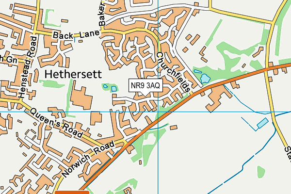 NR9 3AQ map - OS VectorMap District (Ordnance Survey)