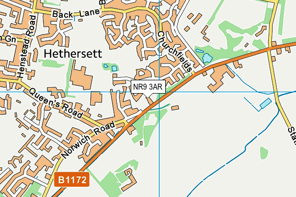 NR9 3AR map - OS VectorMap District (Ordnance Survey)