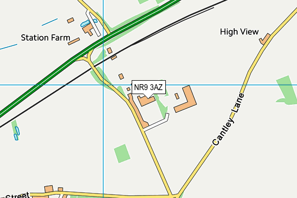 NR9 3AZ map - OS VectorMap District (Ordnance Survey)